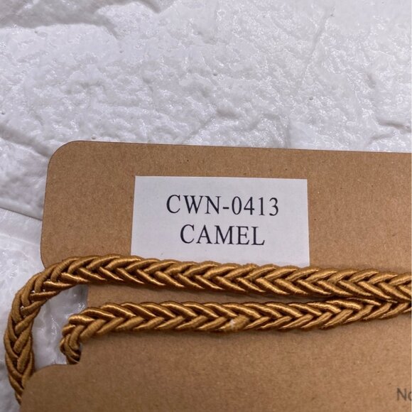 JT Choker Necklace Womens Camel Braided Tassel Adjustable Jewelry - Picture 3 of 7